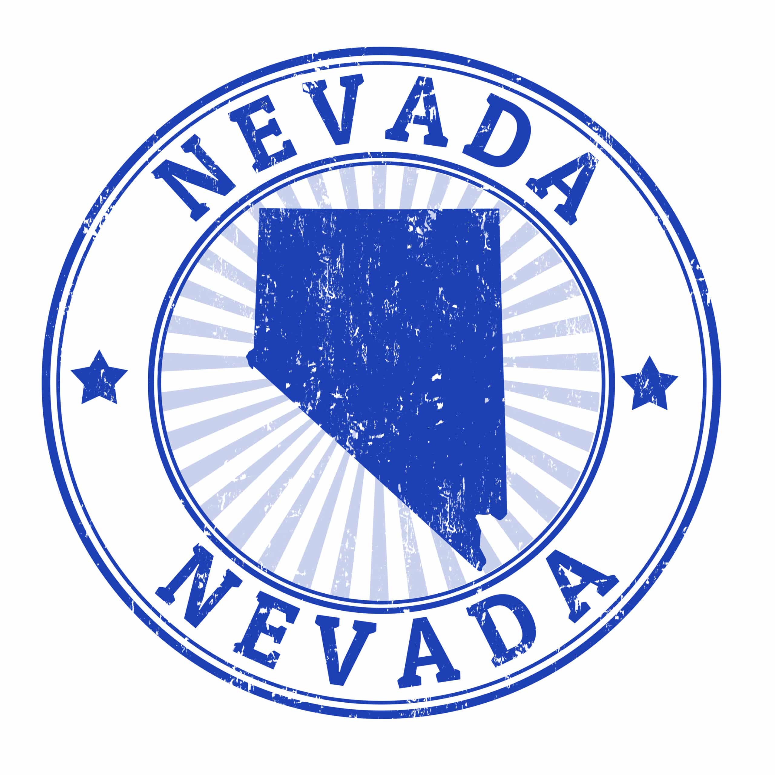 Grunge rubber stamp with the name and map of Nevada , vector illustration